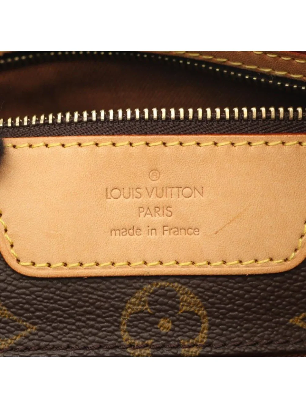Louis Vuitton Tote Sac Shopping Canvas Leather